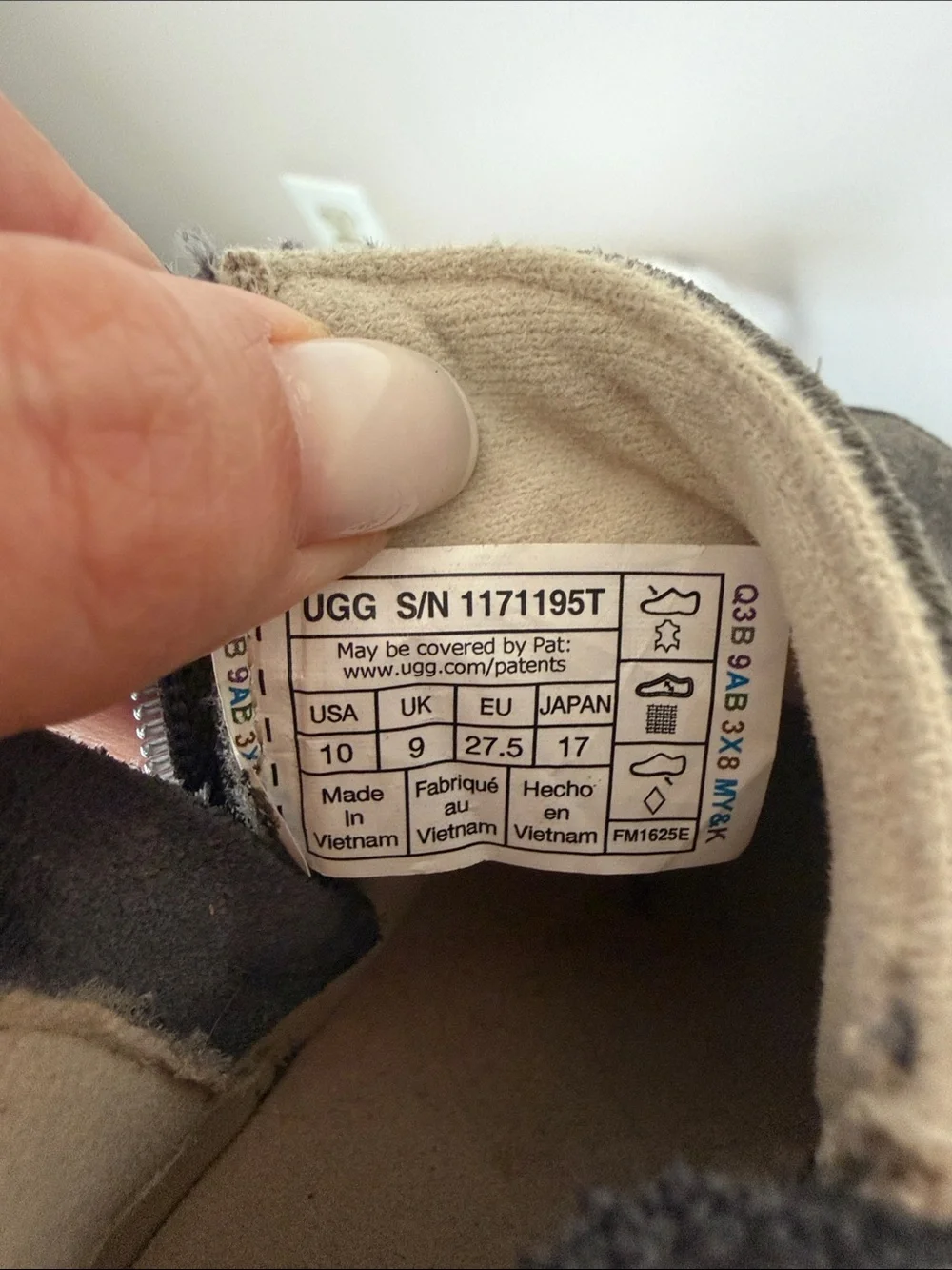 UGG Kids Charcoal Gray and Tan Ankle Booties